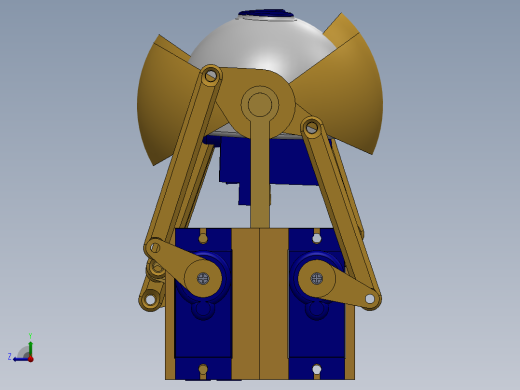animatronic eyes仿生眼睛机构3D图纸 Solidworksy设计右视缩略图