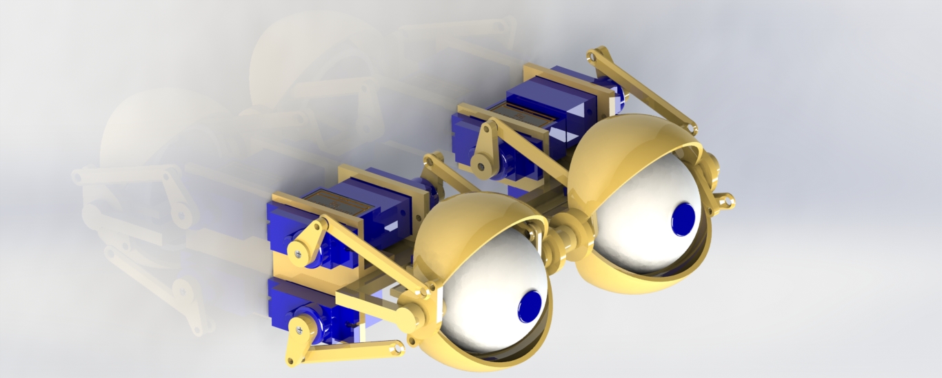 animatronic eyes仿生眼睛机构3D图纸 Solidworksy设计
