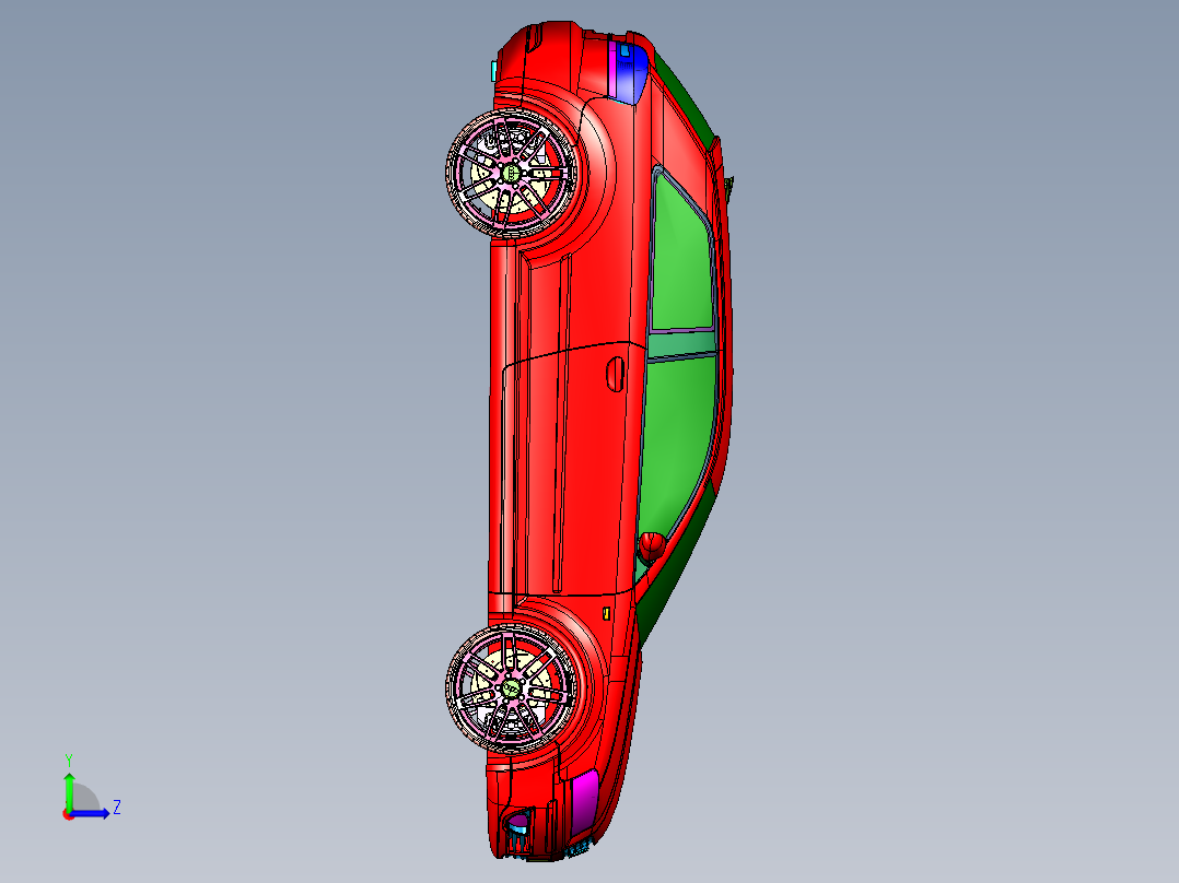 奥迪A3三维模型左视图