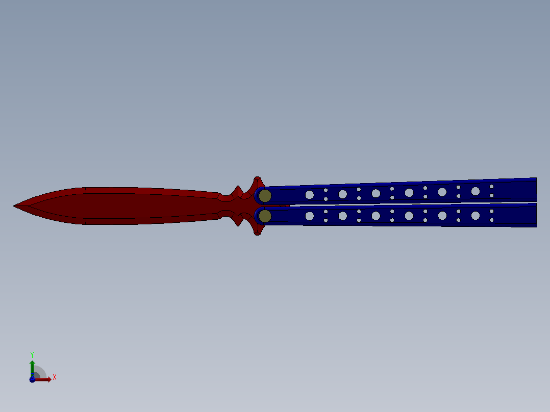 折叠刀、刀 (16)前视图