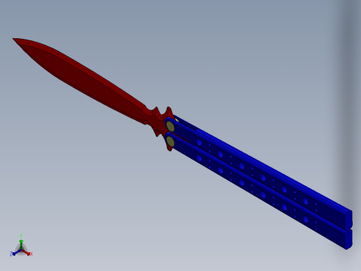 折叠刀、刀 (16)正等轴测缩略图