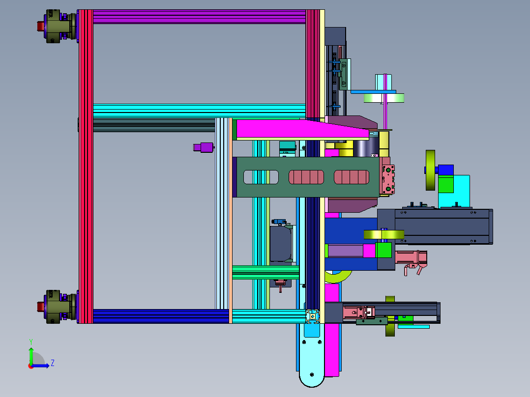 香烟外观全维度在线检测装置左视图