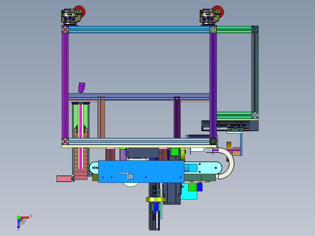 香烟外观全维度在线检测装置俯视图