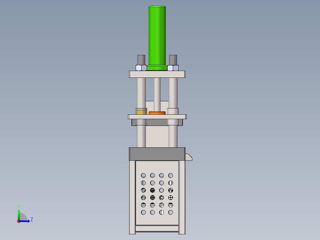单柱头压力机左视图