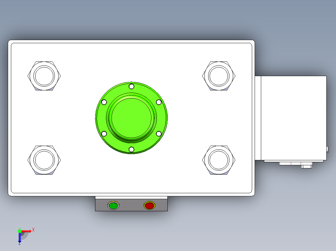 单柱头压力机俯视图