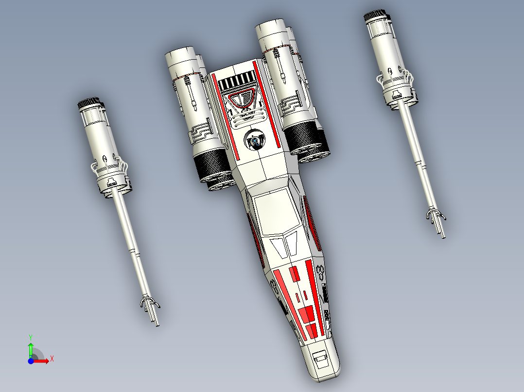 A2004151-X翼带R2D2星球大战前视图