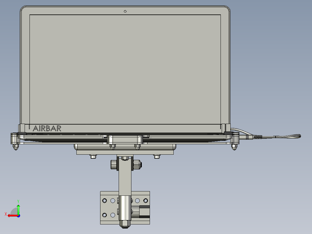 墙式安装后视图