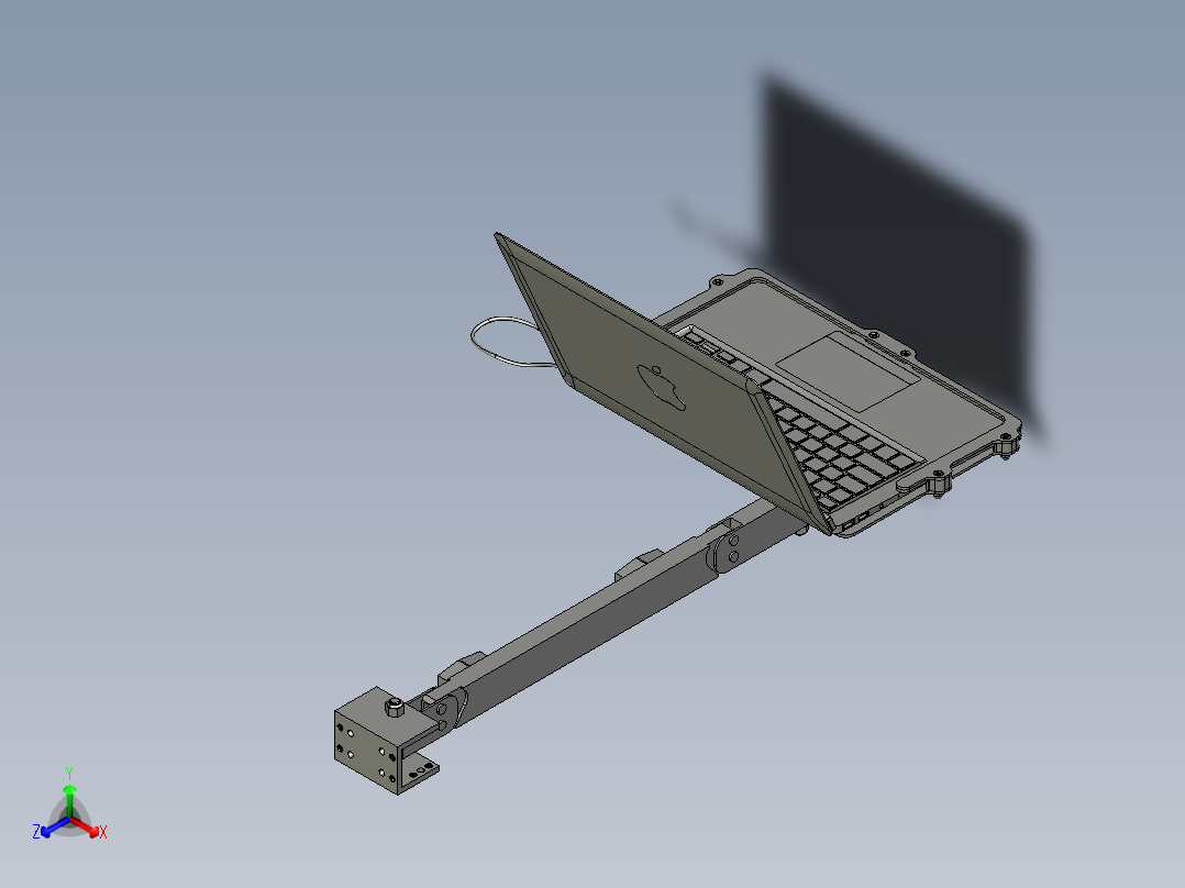 墙式安装正等轴测图
