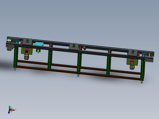 工装夹具环形双列皮带输送线