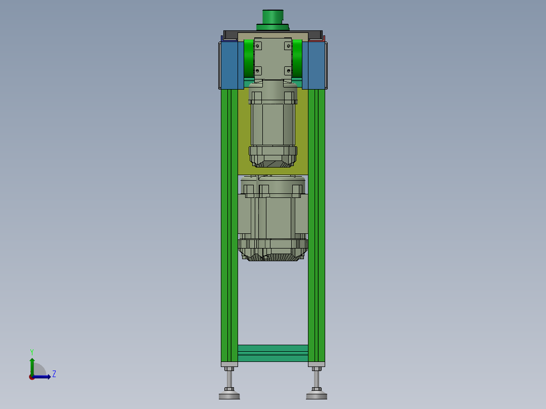 工装夹具环形双列皮带输送线左视图