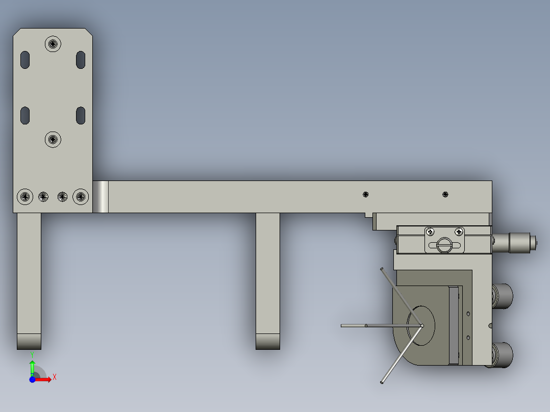 悬臂反射镜组件前视图