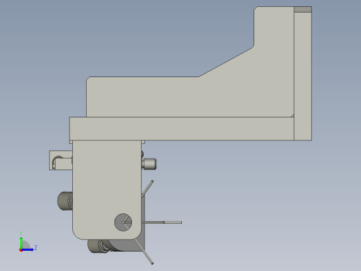 悬臂反射镜组件左视缩略图