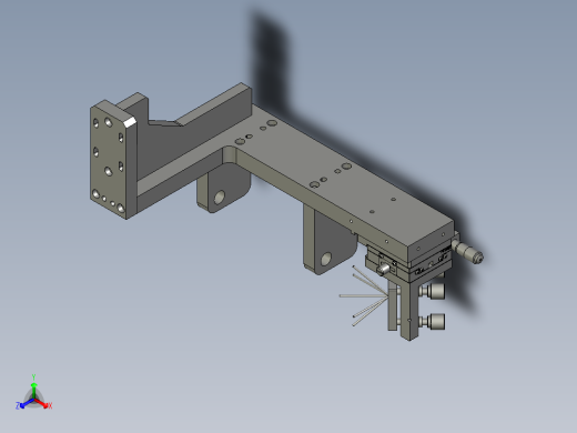 悬臂反射镜组件正等轴测缩略图