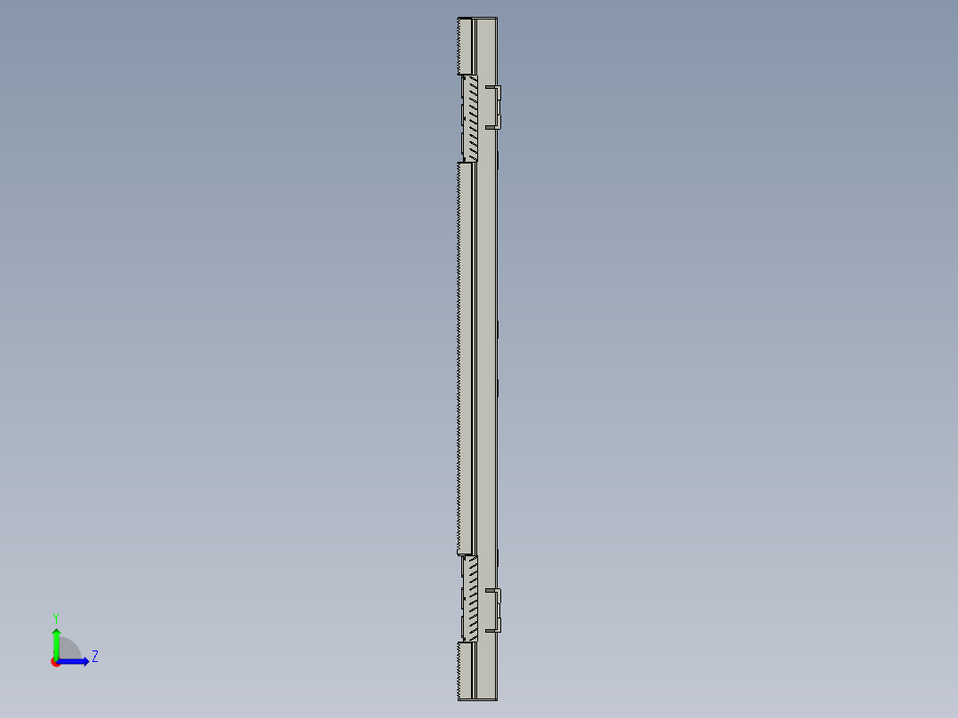 风琴罩地轨左视图
