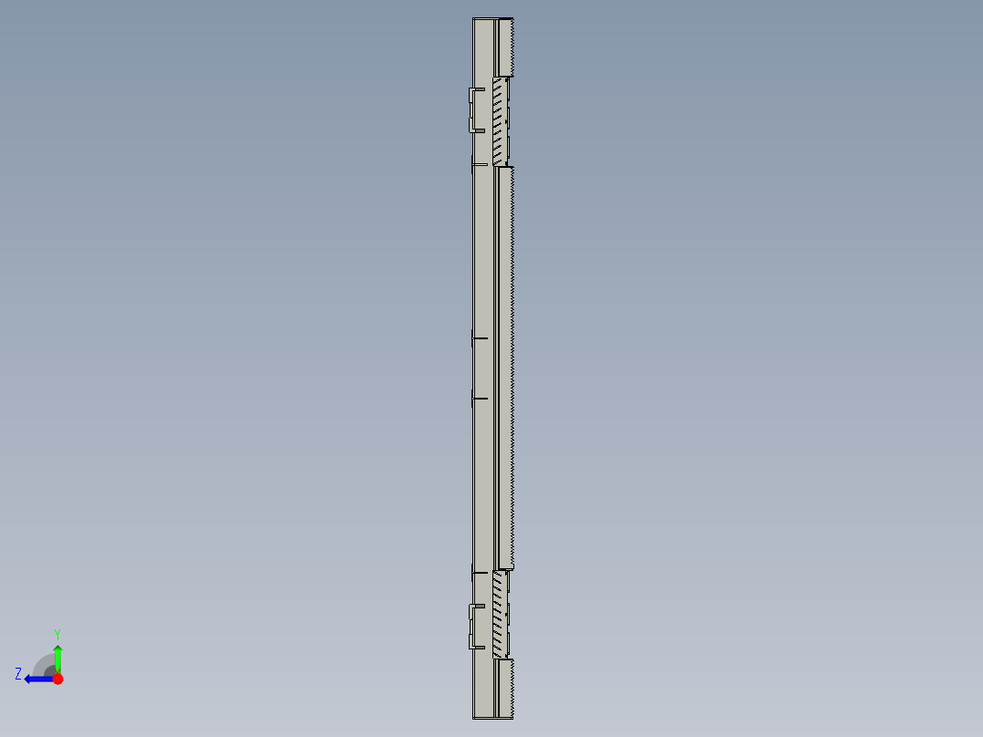 风琴罩地轨右视图