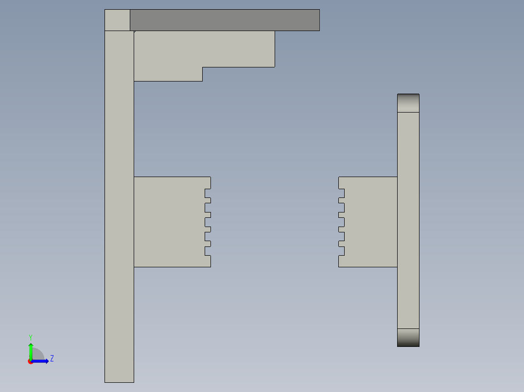 送料吸盘手-抓手左视图