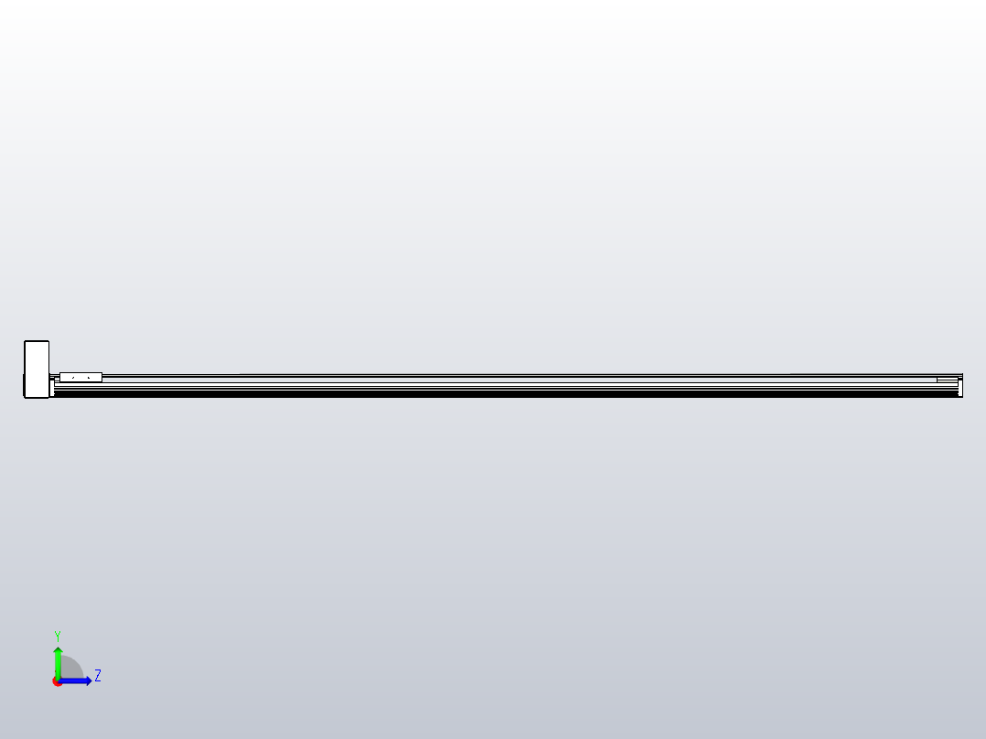 皮带直线轴半封闭可选导轨TPA-HNB-105D-90-L2200-RU-Y-P20-N3左视图