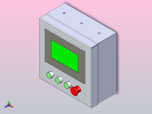 带7寸触摸屏的人机操控箱