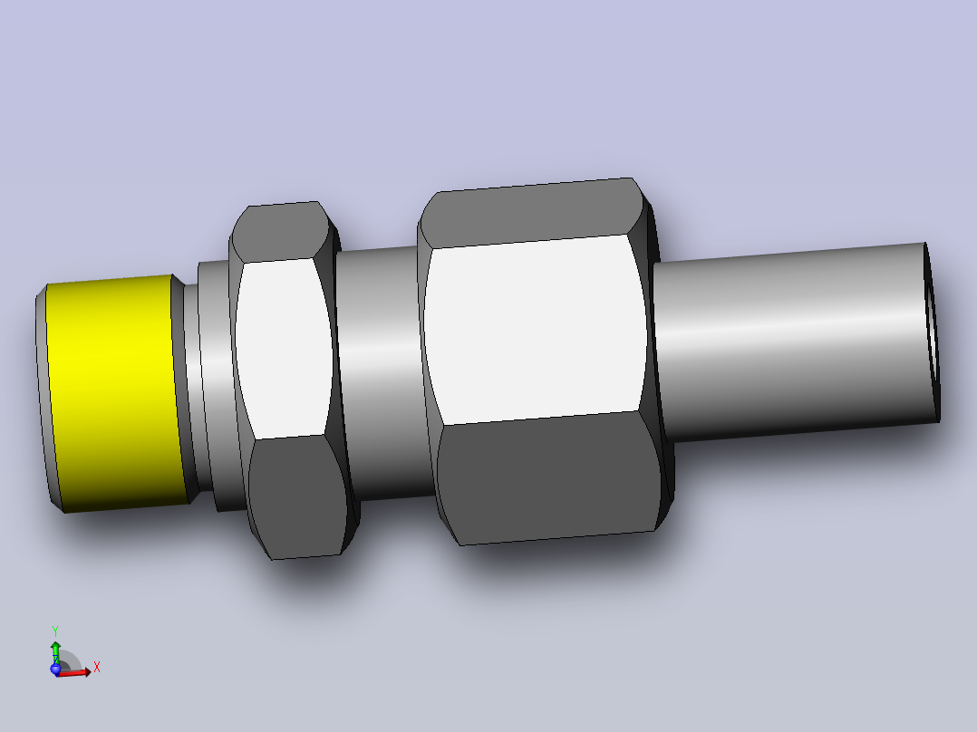 焊接式端直通管接头主视图