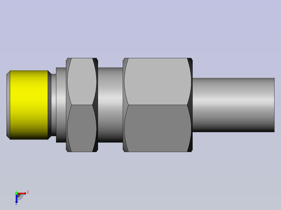 焊接式端直通管接头俯视图