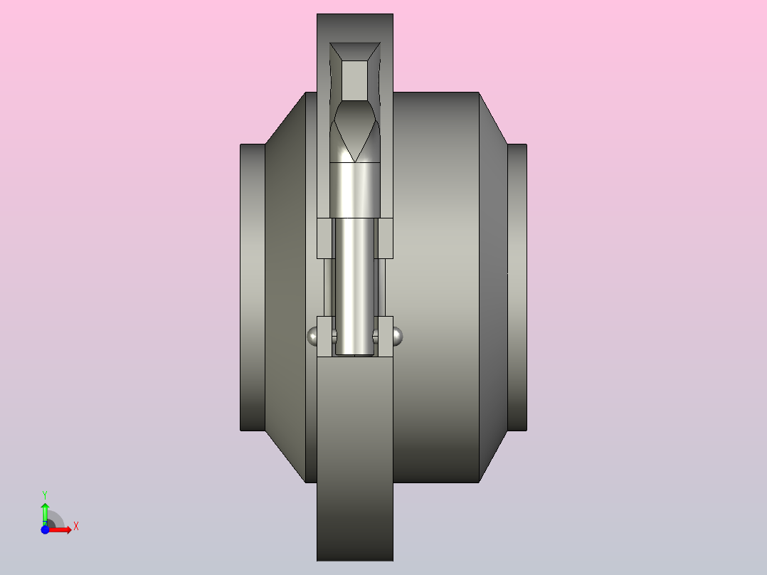 卫生级止回阀[卫生级止回阀-3]前视图