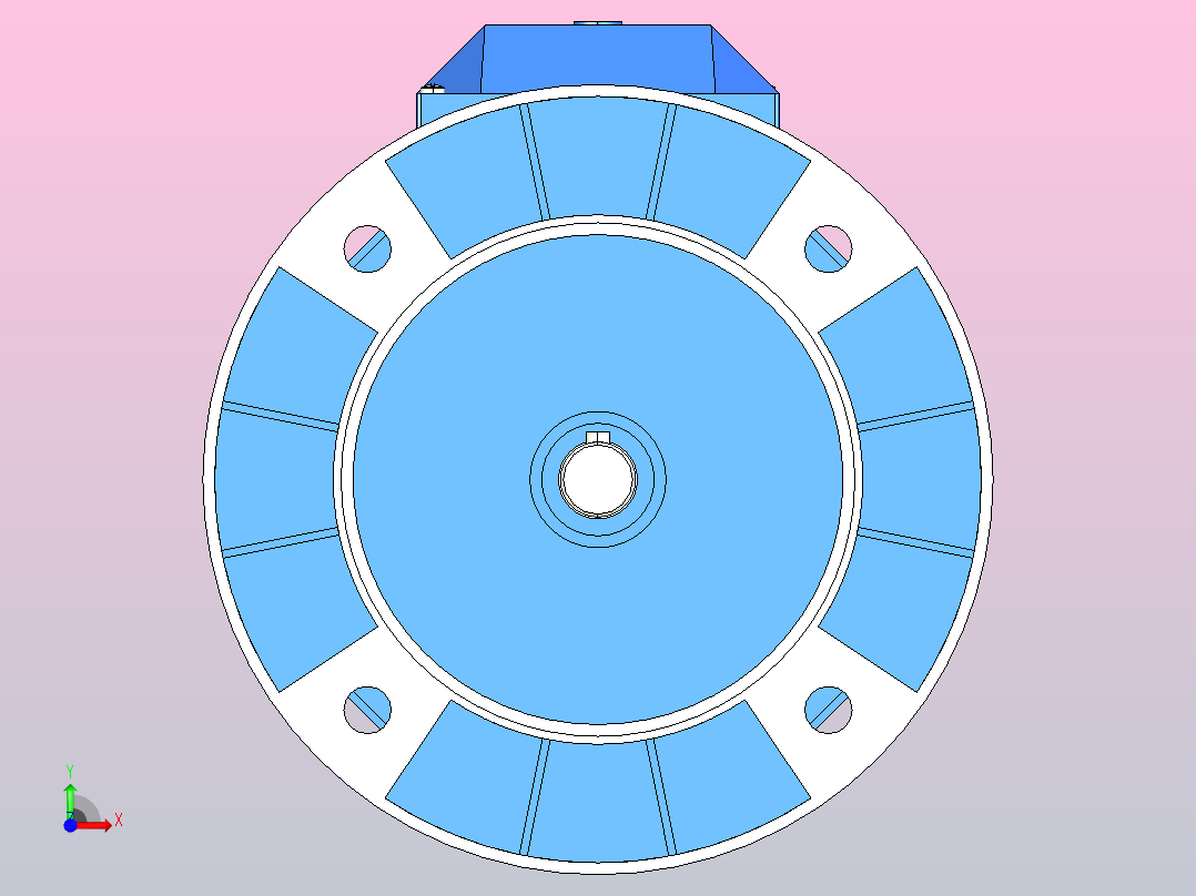IM B5 H80-180(YE2、YE3)通用电机[YE2-80M1-2-B5]前视图