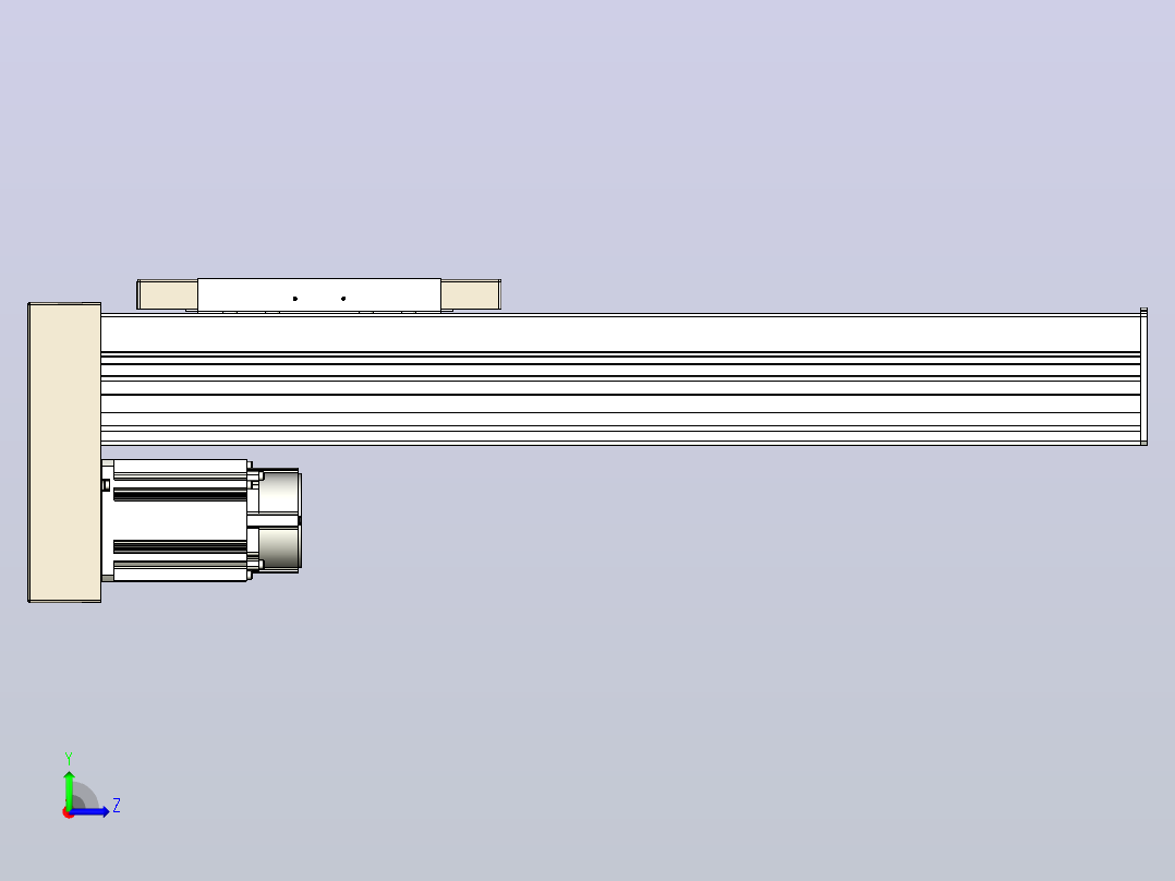 滚珠丝杠直线轴带导轨全封闭TPA-HCR-220D-3210C-L500-MP-C-P1K-N3左视图