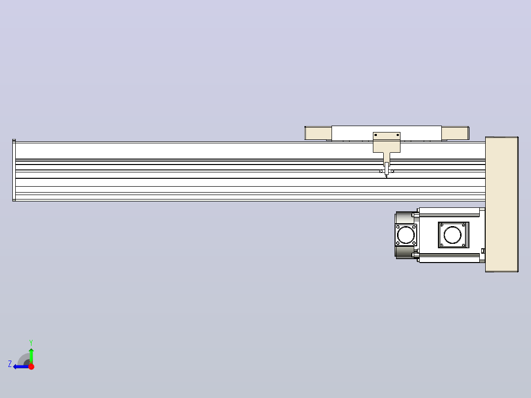 滚珠丝杠直线轴带导轨全封闭TPA-HCR-220D-3210C-L500-MP-C-P1K-N3右视图