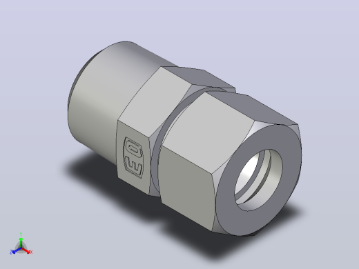 公螺柱连接器GE20S1NPT71正等轴测缩略图