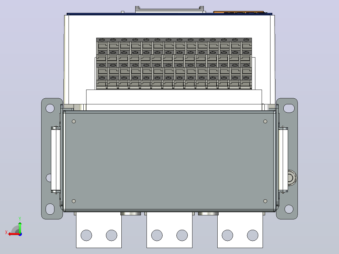 NXAF16N_H16-F3固定式万能式断路器三维模型图20240902后视图