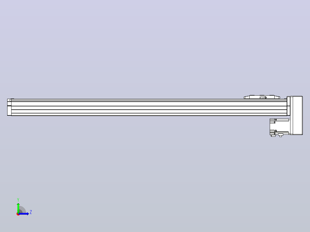 滚珠丝杠直线轴内置导轨TPA-GCR-80-1610C-L850-MP-M40-N3左视图