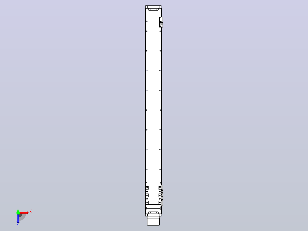 滚珠丝杠直线轴内置导轨TPA-GCR-80-1610C-L850-MP-M40-N3俯视图