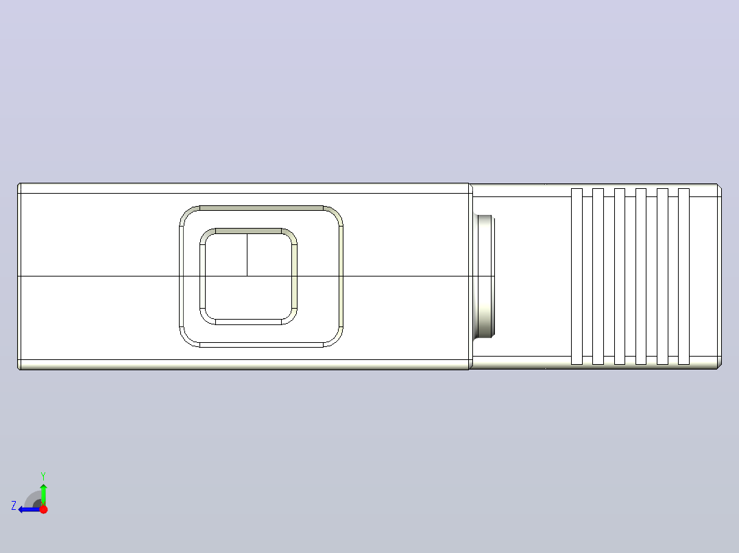 NXU-IIG E 1P电涌保护器三维模型202404右视图