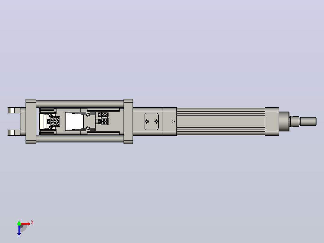 轻载电动缸TPA-ESR25-1002C-L50-M-CB-W-P10-C3俯视图
