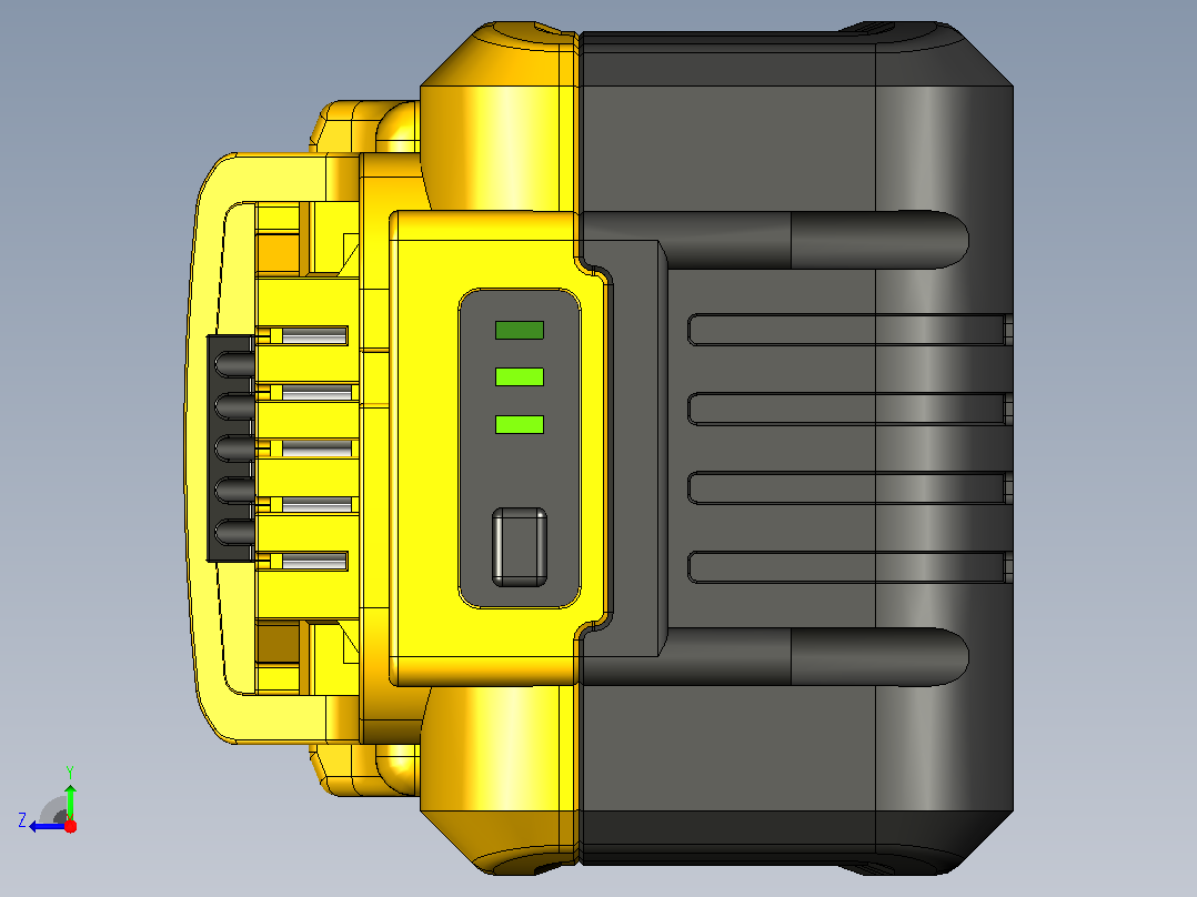 DeWalt 20V 10AH锂离子电池右视图