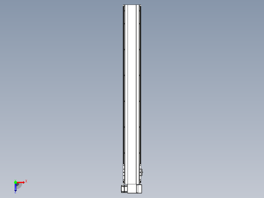 皮带直线轴半封闭可选导轨TPA-HNB-140D-120-L1150-RP-C-P40-N3俯视图