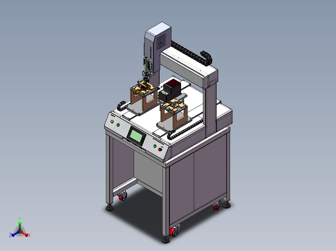 A17038产品自动锁螺丝机sw17可编辑正等轴测图