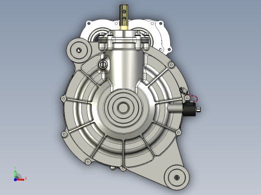 自动接合前差速集线器设计模型设备3D模型前视缩略图
