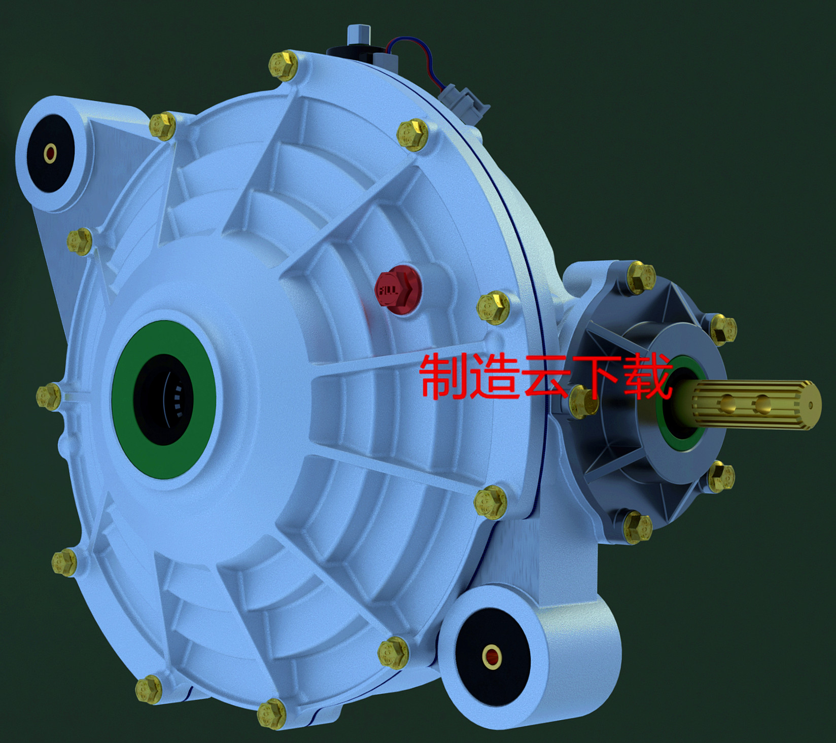 自动接合前差速集线器设计模型设备3D模型