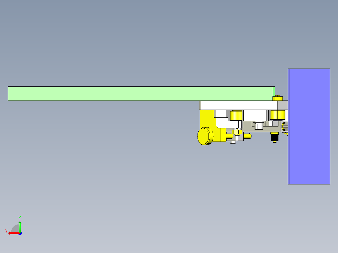 偏置中心点的角度调整机构_后视图