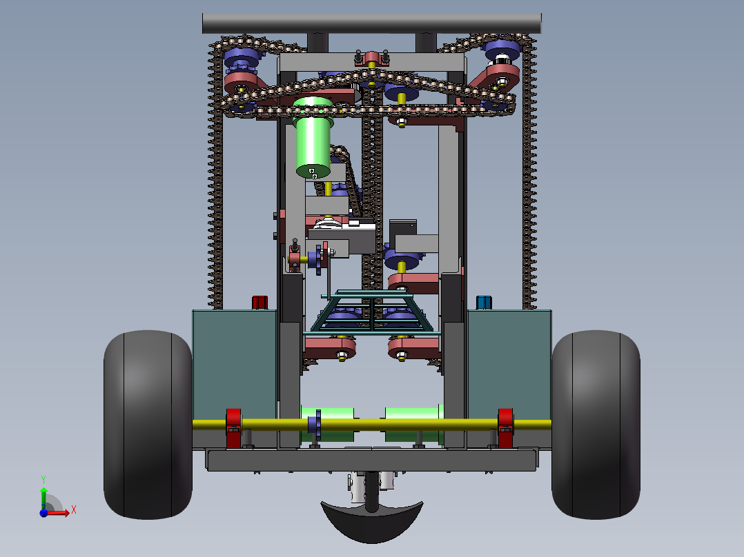 生姜收割机前视图