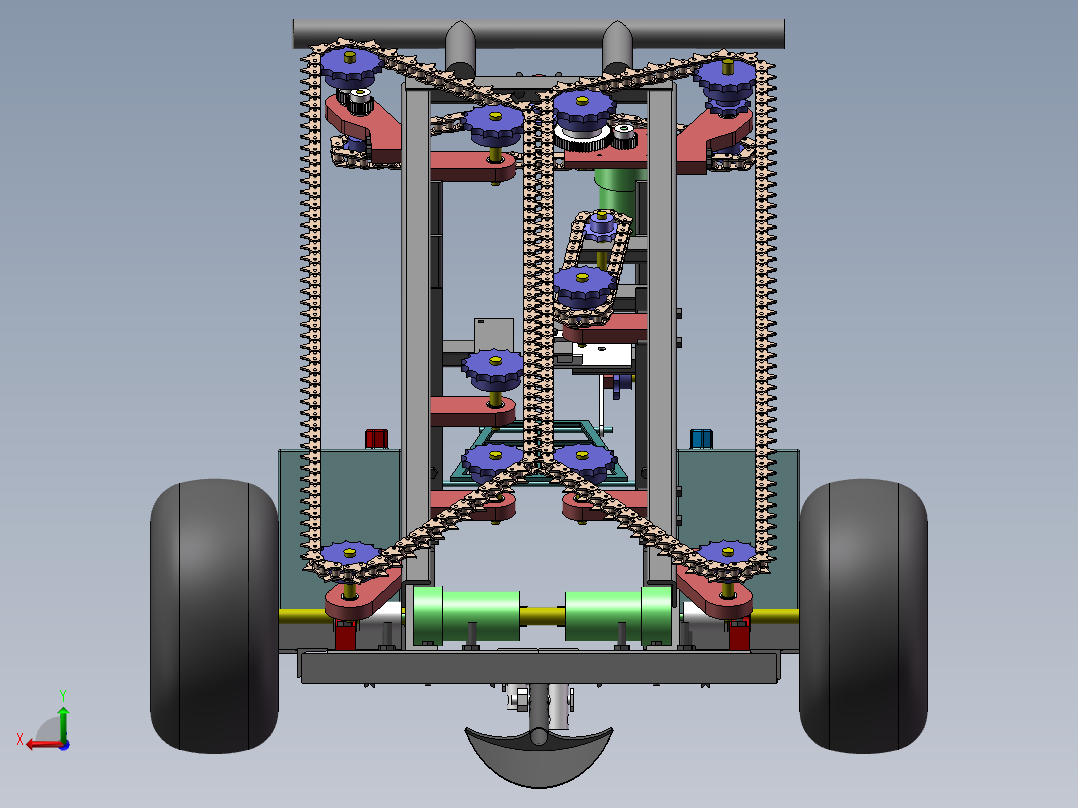 生姜收割机后视图