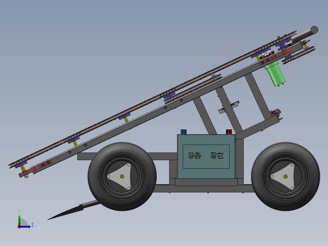 生姜收割机左视图