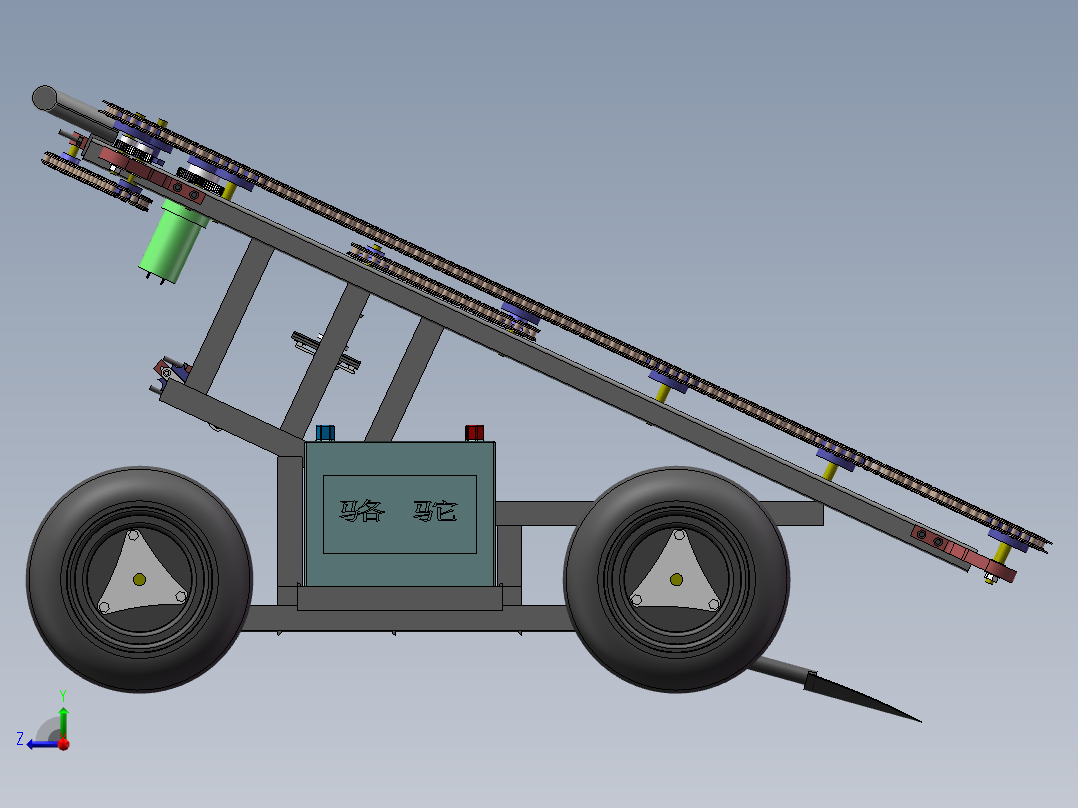 生姜收割机右视图
