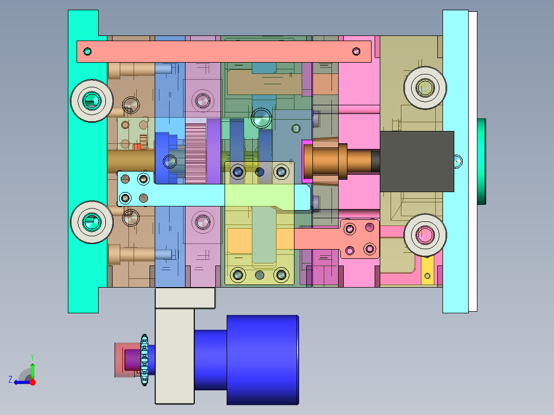全3D螺纹模具c右视图