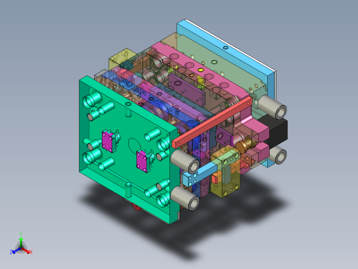 全3D螺纹模具c正等轴测缩略图