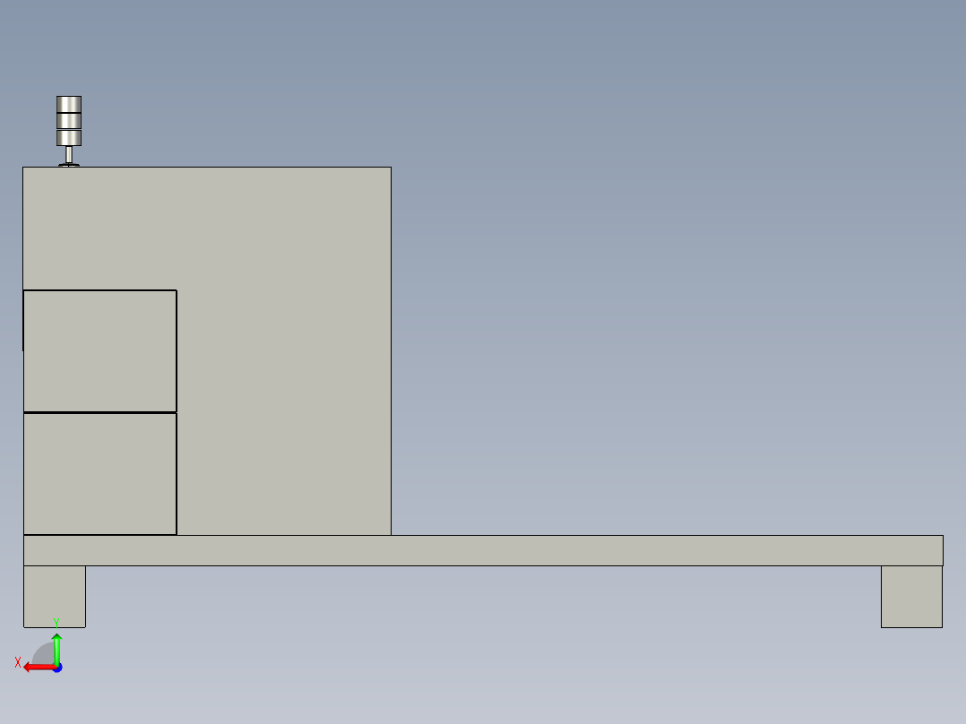 一种试验台柜后视图
