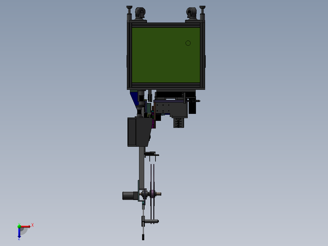 全自动插针机3D图纸弹夹式自动插针机俯视图