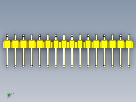 彩色公排针 100mil 2.54mm 系列-DS1022_yellow_16p_100mil_Type_SMT_R1_rev1.0俯视缩略图
