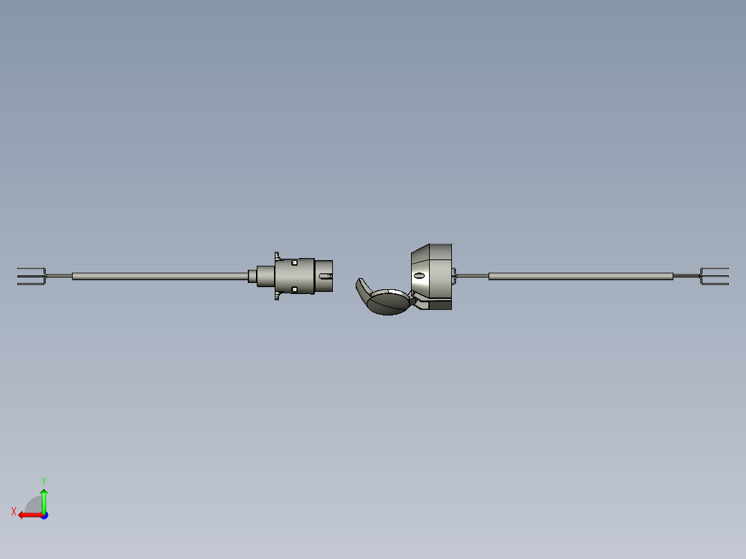 拖车电气连接后视图